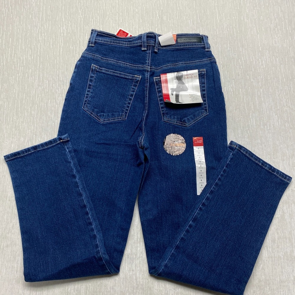 Gloria Vanderbilt Tapered Jeans Classic Fit Womens 8P Blue Denim Stretch Fitted - Picture 16 of 16